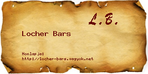 Locher Bars névjegykártya